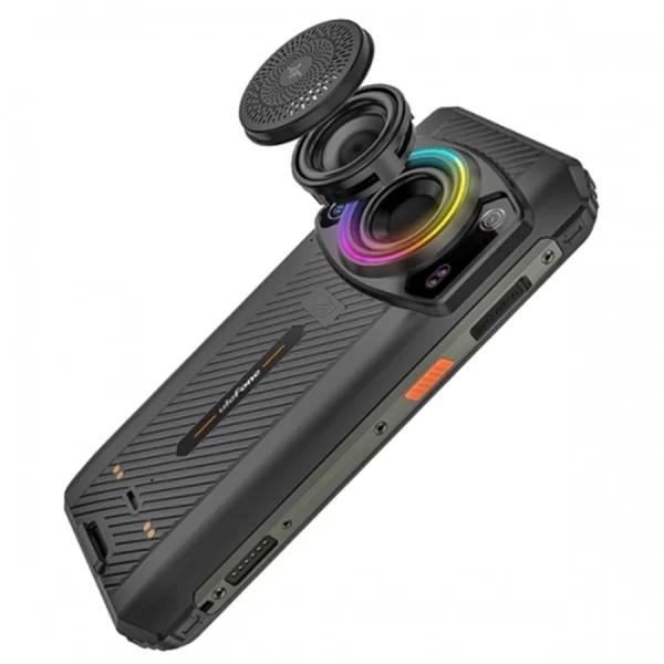 Ulefone Armor 21 Sonsuz Halo RGB Işık Halkası 122dB En Yüksek Hoparlör 9600mAh Pil Gece Görüşü IP68/IP69K