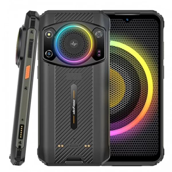 Ulefone Armor 21 Sonsuz Halo RGB Işık Halkası 122dB En Yüksek Hoparlör 9600mAh Pil Gece Görüşü IP68/IP69K