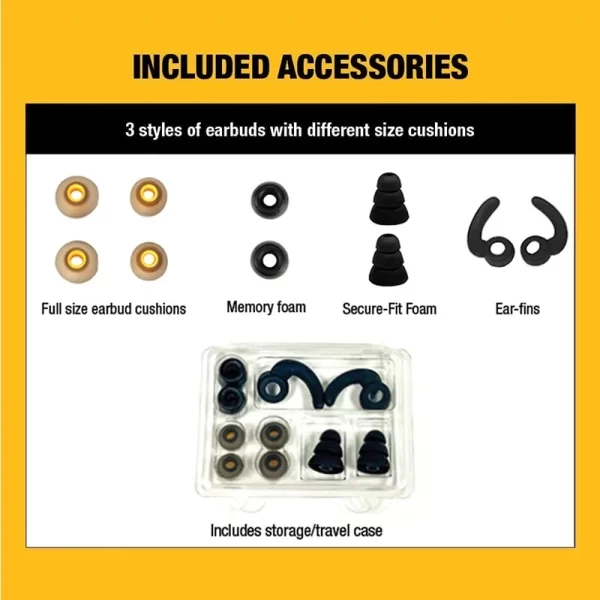 DEWALT Jobsite Pro kablosuz Bluetooth kulaklık Kristal Netliğinde Aramalar için Dahili Mikrofonlu