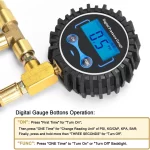 Dijital Yakıt Enjeksiyon Basınç Test Kiti - Benzinli Motor için Yakıt Basınç Göstergesi 0-300 PSI Yakıt Basınç Test Kiti