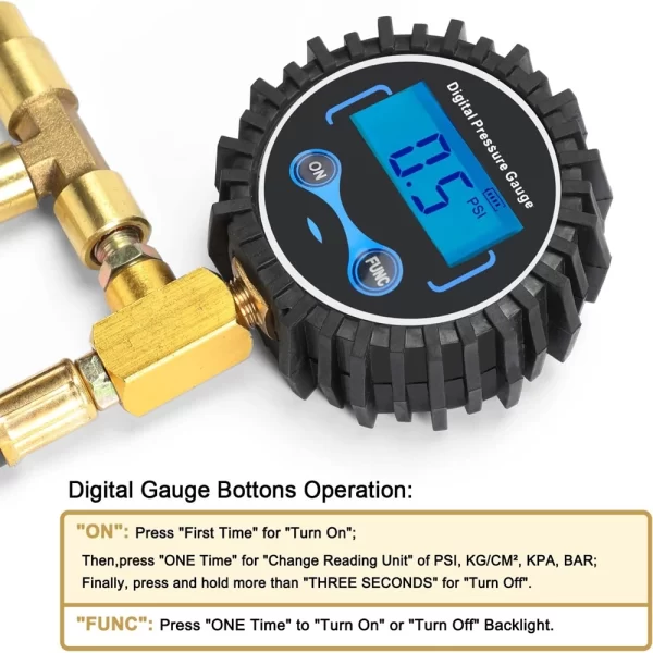 Dijital Yakıt Enjeksiyon Basınç Test Kiti - Benzinli Motor için Yakıt Basınç Göstergesi 0-300 PSI Yakıt Basınç Test Kiti