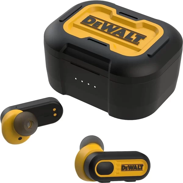 DEWALT Pro-X1 Gerçek Kablosuz Bluetooth Kulaklıklar Dış Mekan Çalışmaları için Premium Ses Kalitesi