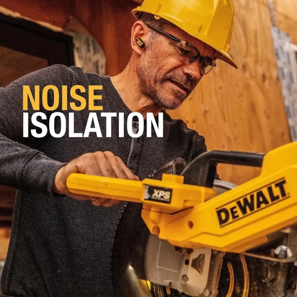 DEWALT Pro-X1 Gerçek Kablosuz Bluetooth Kulaklıklar Dış Mekan Çalışmaları için Premium Ses Kalitesi