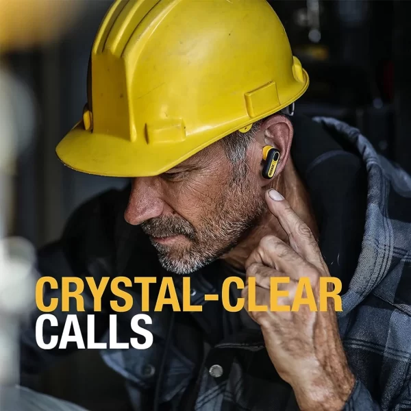 DEWALT Pro-X1 Gerçek Kablosuz Bluetooth Kulaklıklar Dış Mekan Çalışmaları için Premium Ses Kalitesi