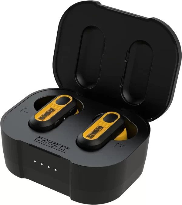 DEWALT Pro-X1 Gerçek Kablosuz Bluetooth Kulaklıklar Dış Mekan Çalışmaları için Premium Ses Kalitesi