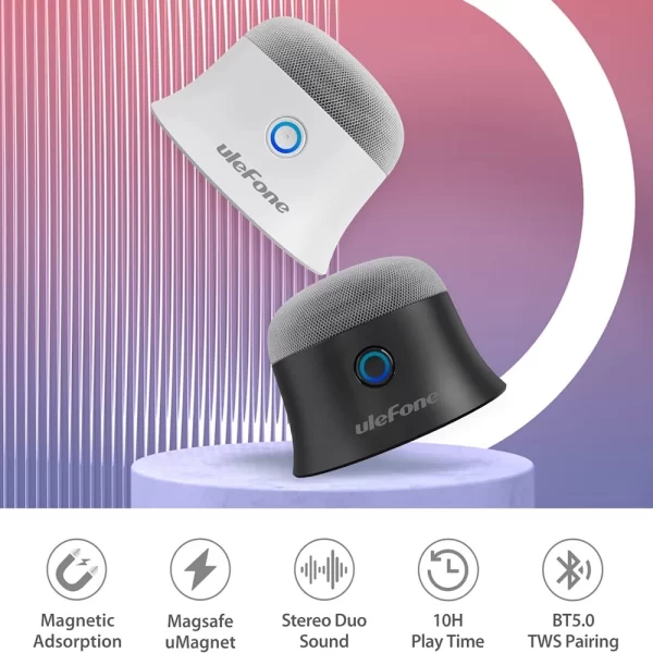Ulefone uMagnet Sound Duo Ulefone Manyetik Hoparlör Bluetooth Hoparlör Desteği