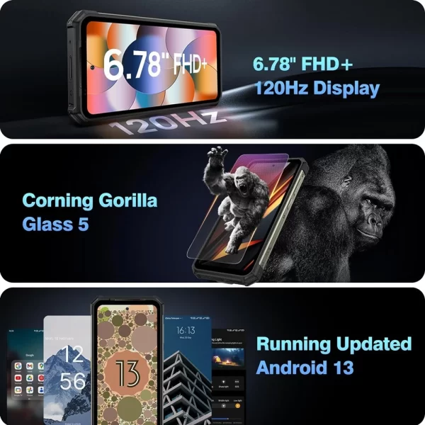 Ulefone Armor 24 22000mAh Mega Batarya Kamp Işığı, 24GB RAM +256GB ROM, 6.78 İnch Gece Görüş Kamerası