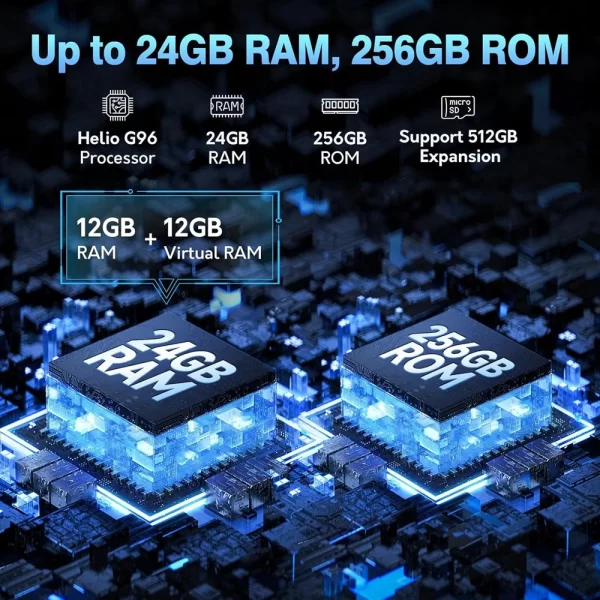 Ulefone Armor 24 22000mAh Mega Batarya Kamp Işığı, 24GB RAM +256GB ROM, 6.78 İnch Gece Görüş Kamerası