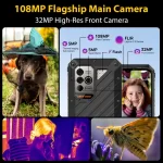Ulefone Power Armor 18T Ultra 5G Zırhlı Telefon Termal Görüntü Kamerası 24 GB(12+12)+512 GB MTK Dimensity 7050 108 MP Kamera
