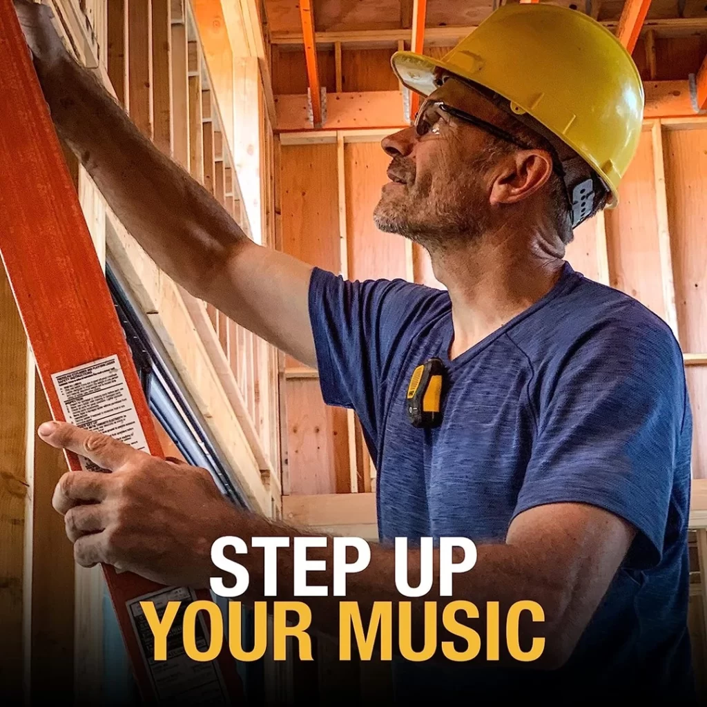 DEWALT-190 1148 DW2 Giyilebilir Bluetooth Hoparlör — Manyetik Klipsli Kablosuz Şantiye Pro Suya Dayanıklı