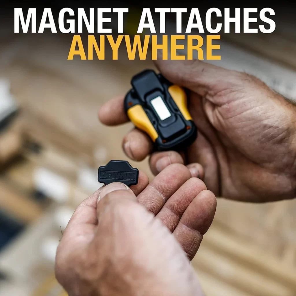 DEWALT-190 1148 DW2 Giyilebilir Bluetooth Hoparlör — Manyetik Klipsli Kablosuz Şantiye Pro Suya Dayanıklı
