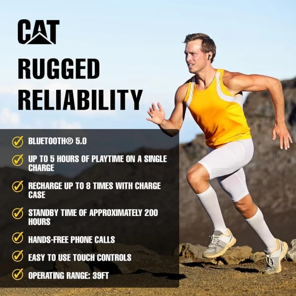 CAT Bluetooth Gürültü Önleyen Kulaklıklar - Zorlu İşler için Sağlam Kablosuz Kulaklıklar