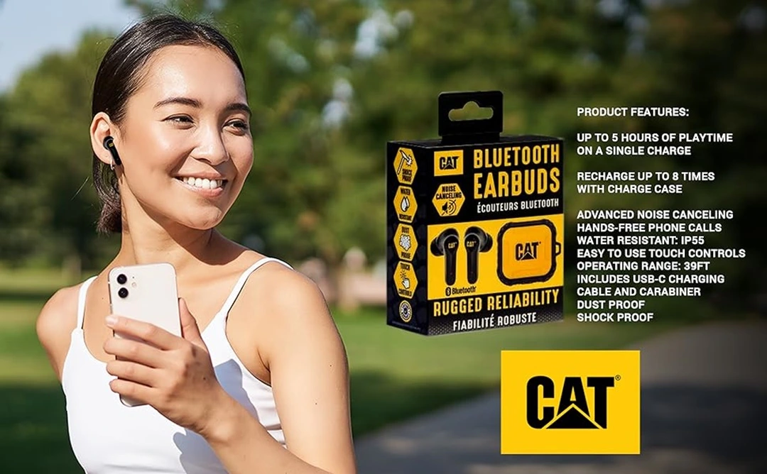 CAT Bluetooth Gürültü Önleyen Kulaklıklar - Zorlu İşler için Sağlam Kablosuz Kulaklıklar