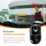70mai Omni Araç Kamerası 360° Dönen, Üstün Gece Görüşü, Dahili 128 GB eMMC Depolama, Hızlandırılmış Kayıt