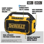 DEWALT DCR010 20V MAX Bluetooth Hoparlör Şantiyeler için Dayanıklı Hoparlör