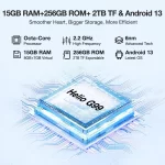 DOOGEE Smini mini Rugged Smartphone 15GB+256GB/ 2TB TF ve amp; Helio G99 İşlemci