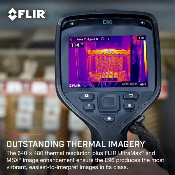 FLİR E96 42° Lensli Gelişmiş Termal Görüntüleme Kamerası, 640x480, -20°C ila +1500°C