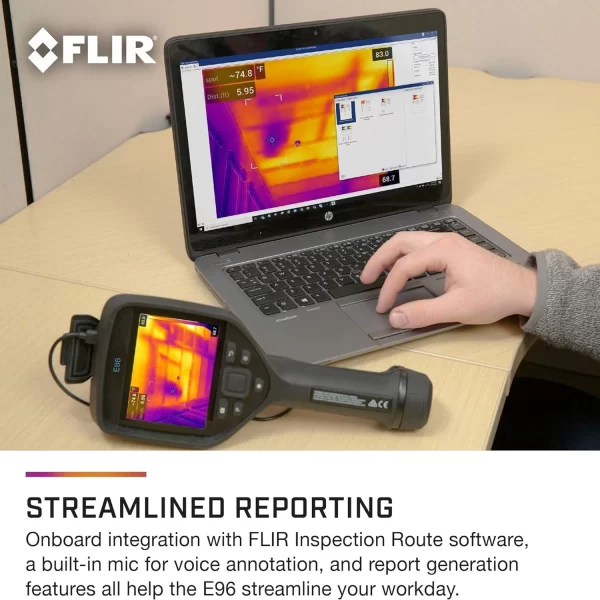 FLİR E96 42° Lensli Gelişmiş Termal Görüntüleme Kamerası, 640x480, -20°C ila +1500°C