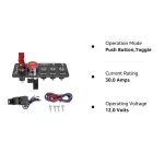 DC 12 V Kontak Anahtarı Paneli 5 in 1 Araba Motoru Çalıştırma Düğmesi