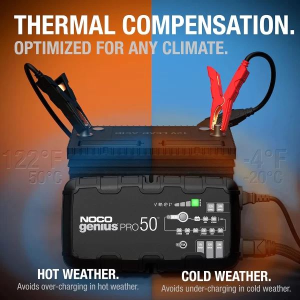 NOCO GENİUSPRO50 6V/12V/24V 50 Amp Akıllı Akü Şarj Cihazı