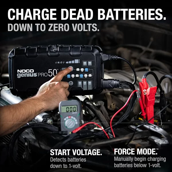 NOCO GENİUSPRO50 6V/12V/24V 50 Amp Akıllı Akü Şarj Cihazı