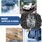 Yükseltilmiş TPU Kar Zincirleri Arabalar/SUV'lar/Pikap Kamyonlar için Lastik Zincirleri