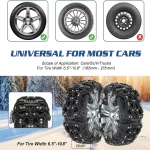 Yükseltilmiş TPU Kar Zincirleri Arabalar/SUV'lar/Pikap Kamyonlar için Lastik Zincirleri