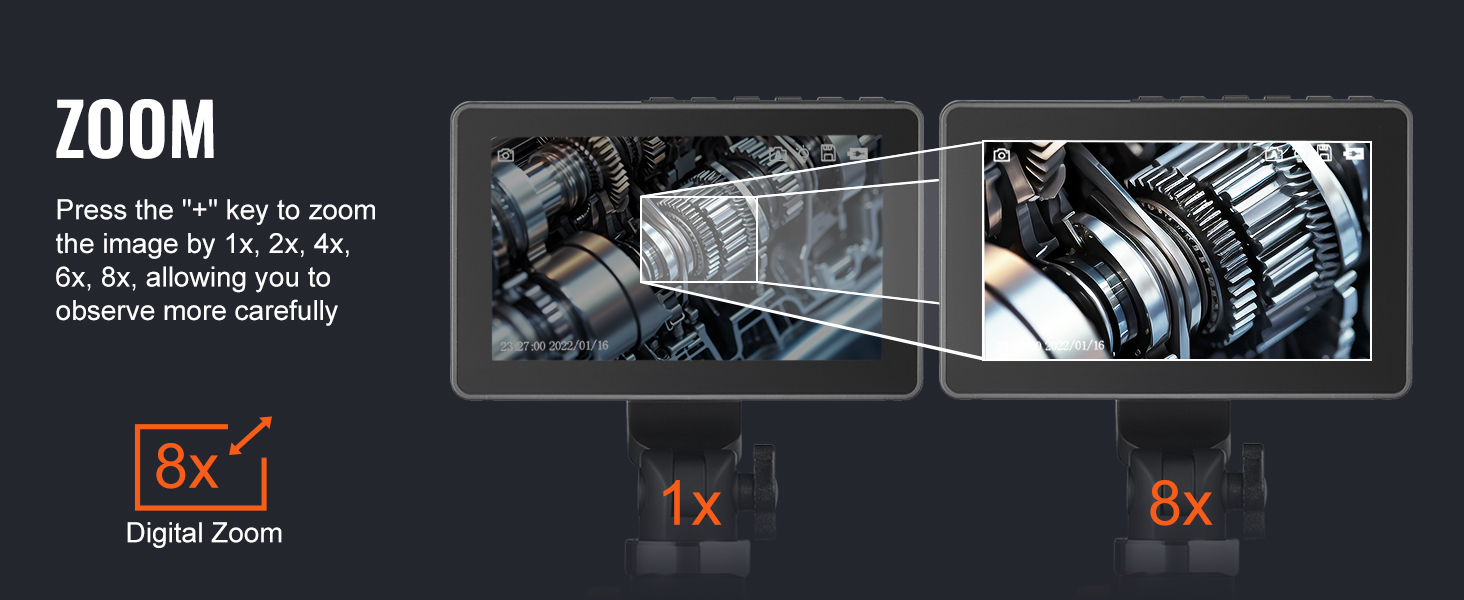 İki Yönlü Eklemli Endoskop Muayene Kamerası, 5" IPS Ekran