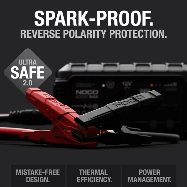 NOCO Boost Max GB500 6250 Amp 12 Volt ve 24 Volt UltraSafe Taşınabilir Lityum Takviye Starter