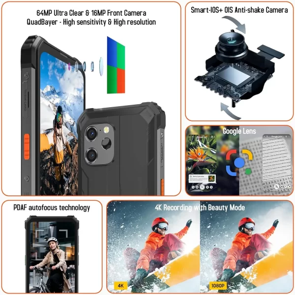 Blackview BV8900 Termal Kameralı Sağlam Telefon Termal - 4× Space Zoom