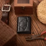 Erkekler İçin El Yapımı Kişiselleştirilmiş Cüzdan Rfid NFC Güvenlik Engelleme Özellikli