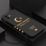 Türkiye Pasaport Kapaklı Özel Silikon Telefon Kılıfı