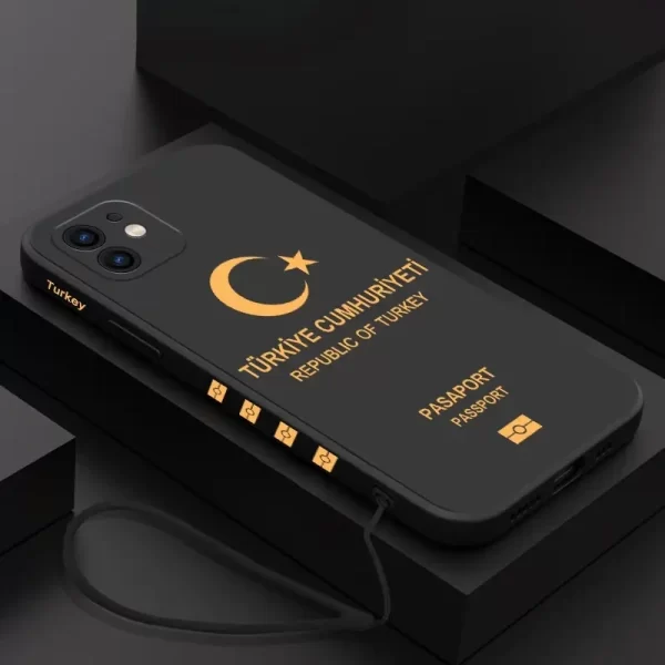 Türkiye Pasaport Kapaklı Özel Silikon Telefon Kılıfı