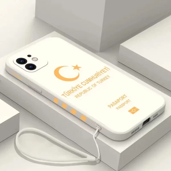 Türkiye Pasaport Kapaklı Özel Silikon Telefon Kılıfı
