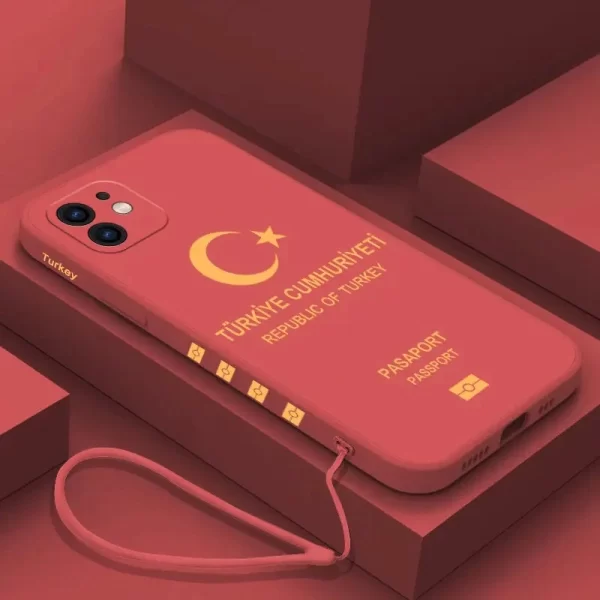 Türkiye Pasaport Kapaklı Özel Silikon Telefon Kılıfı