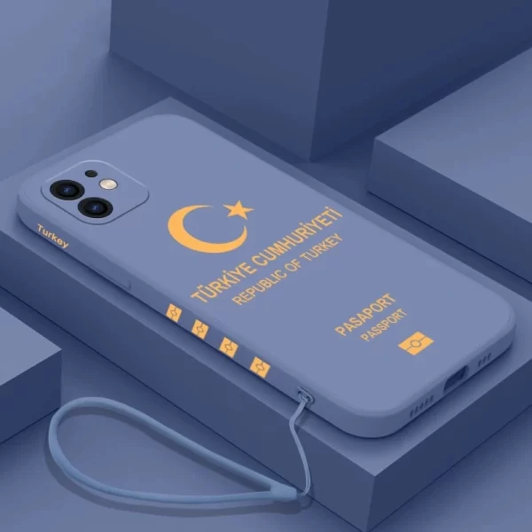 Türkiye Pasaport Kapaklı Özel Silikon Telefon Kılıfı