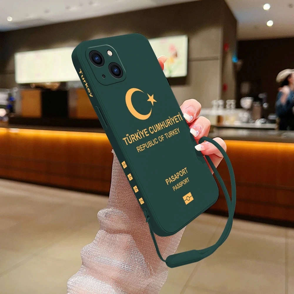 Türkiye Pasaport Kapaklı Özel Silikon Telefon Kılıfı