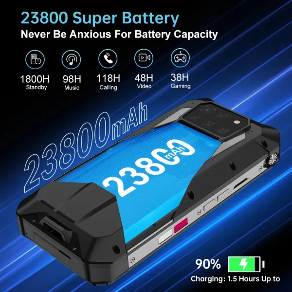 TANK 3 Pro – Yeni Yükseltilmiş 5G 23800mAh 200MP Projeksiyonlu Sağlam Telefon