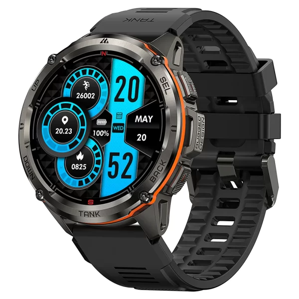 KOSPET TANK T3 Ultra Akıllı Saat Çift Bantlı 6 Uydu Konumlandırma Sistemli