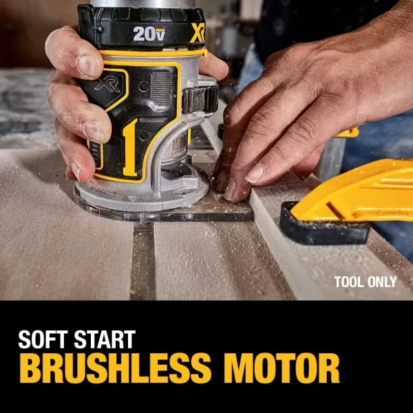 DEWALT 20V Max XR Kablosuz Yönlendirici, Fırçasız Motor (Batar yok)
