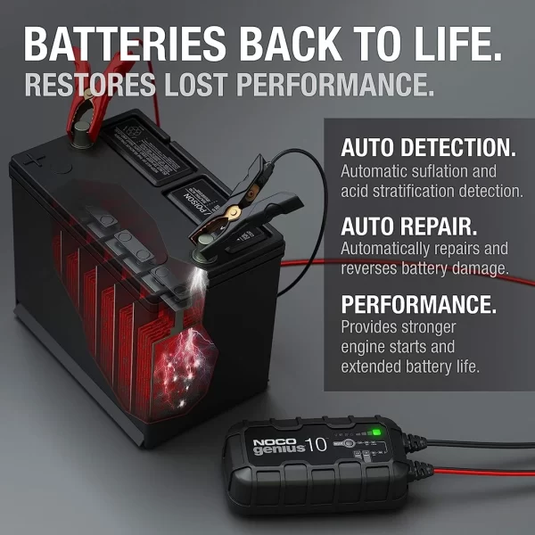 NOCO GENIUS10, 10A Akıllı Araç Akü Şarj Cihazı, 6V ve 12V