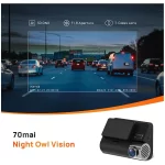 70mai A800S Gerçek 4K Araç Kamerası Çift Kamera Sony IMX415, Ön ve Arka, Dahili GPS, Süper Gece Görüşü, 3 inç IPS LCD, Park Modu, ADAS, Döngü Kayıt, iOS/Android Uygulama Kontrolü