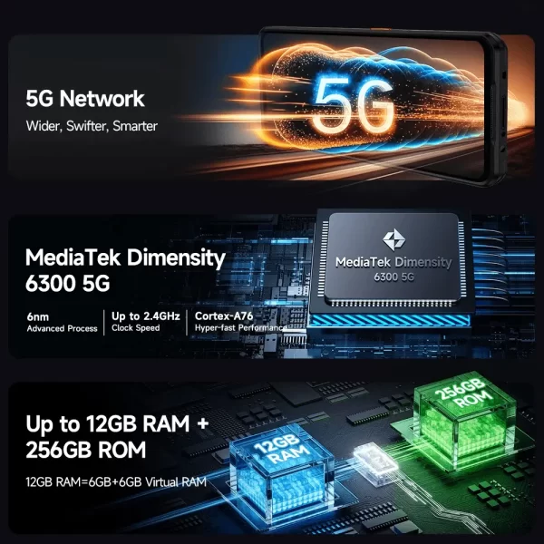Ulefone Armor 25T Pro 5G Termal Kameralı Android 14 Sağlam Telefon
