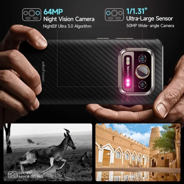 Ulefone Armor 25T Pro 5G Termal Kameralı Android 14 Sağlam Telefon
