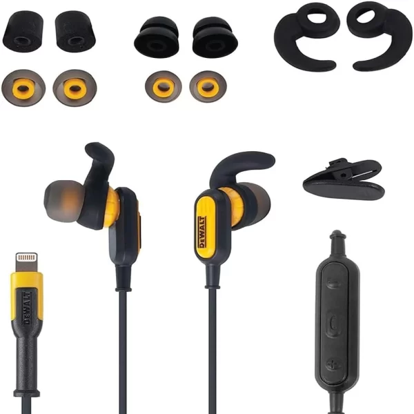 DEWALT Kablolu Kulaklık iOS iPhone Uyumlu Apple Tarafından Sertifikalandırılmıştır