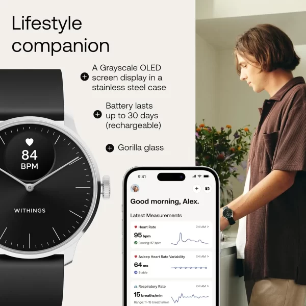 Withings ScanWatch Light Hibrit Akıllı Saat