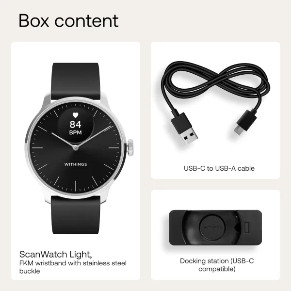 Withings ScanWatch Light Hibrit Akıllı Saat