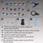 Radyatör Basınç Test Cihazı Soğutma Suyu Vakum Dolum Kiti