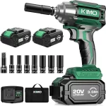 KIMO Akülü Darbeli Anahtar, 3000 RPM ve Maksimum Tork 350 ft-lbs (475N.m)