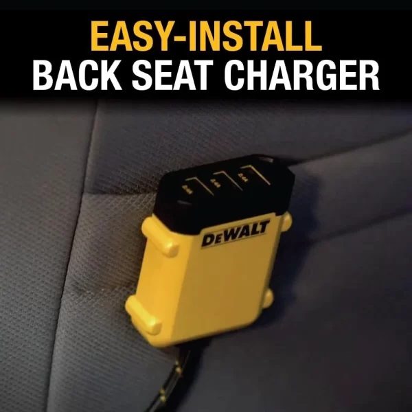 DEWALT 5 Portlu Ön ve Arka Koltuk Mobil USB PD 72W Araç Şarj Adaptörü
